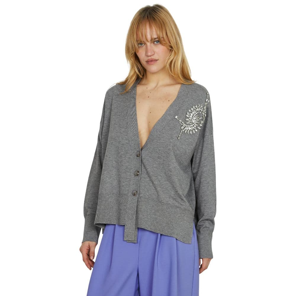 Relish cardigan grigio VENETICO RDA2502605011 - 6