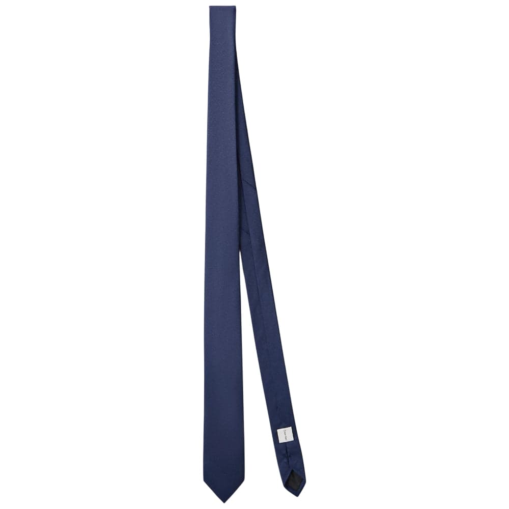 Calvin Klein cravatta blu 6,4 in misto seta CK2111E001400 - 4