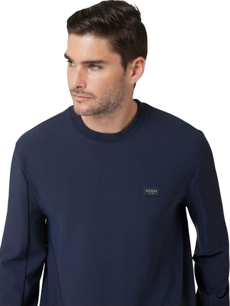 Guess felpa tecnica stretch blu M4YQ09 KCBL0 G7V2 in Felpe senza cappuccio Prodotti di Classe - Nocera Superiore, commercioVirtuoso.it