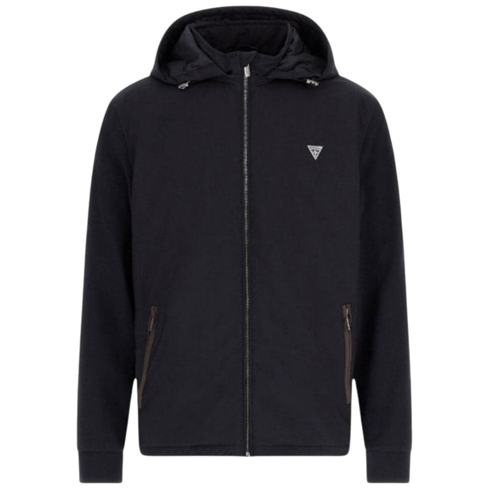 Guess giacca nera da uomo KNITTED WINDBREAKER M4YL27WEDJ0JBLK - 3