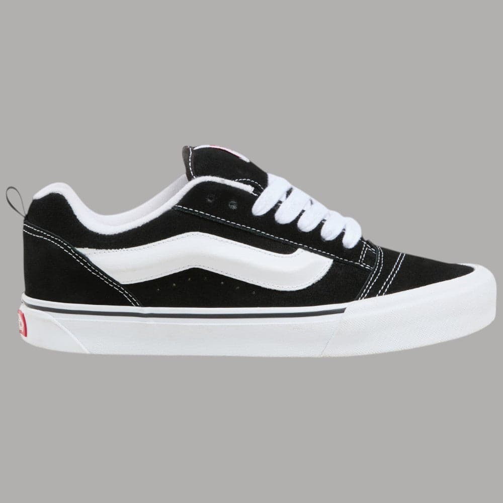 Vans Knu Skool Scarpe Pelle Scamosciata Suola Waffle Profili Bassi Nero - 2