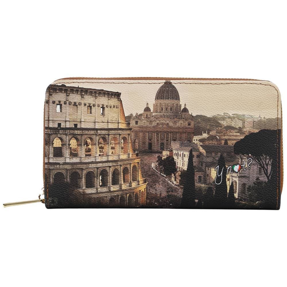 YNot portafoglio grande donna JUBILEE ecopelle pelle doppia zip pratica elegante - 3