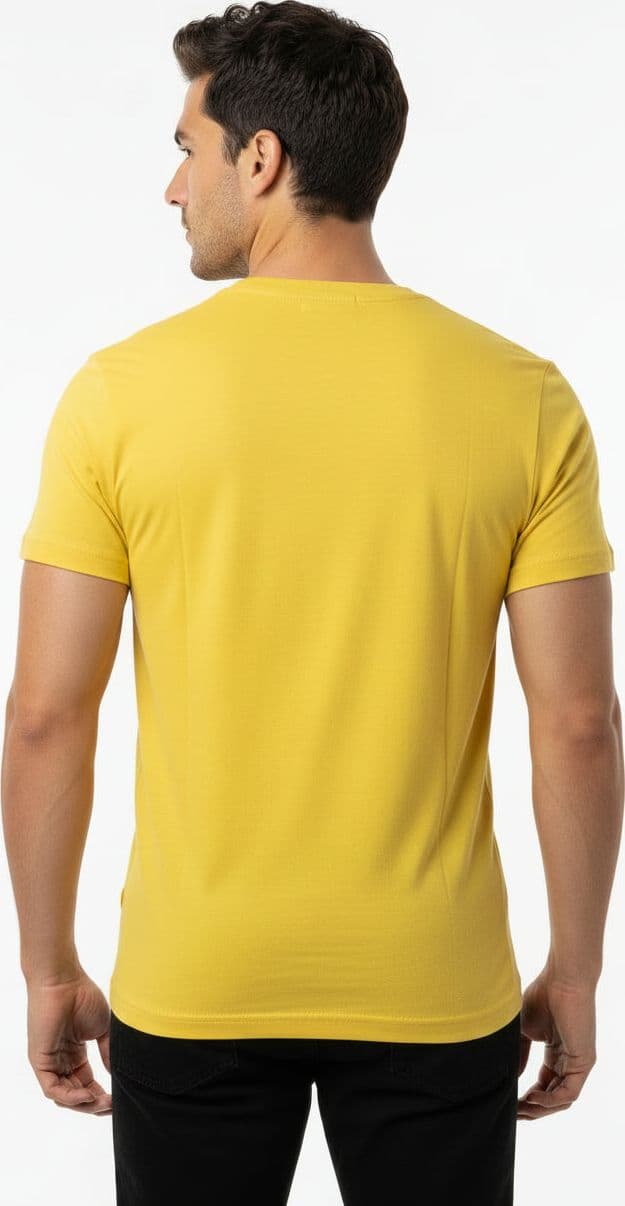 T-Shirt Uomo Gallo Fantasia Stampa Babbuino Giallo - Eleganza Italiana Premium in T-shirt Couture - Sestu, commercioVirtuoso.it