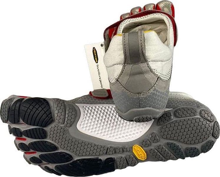 Scarpa uomo Vibram - FiveFingers BIKILA - LIGHT GREY/RED/GREY - 5