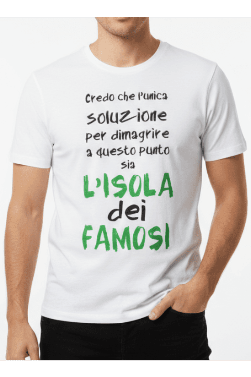 T-Shirt Uomo Let's Bubble - Isola Dei Famosi Bianco