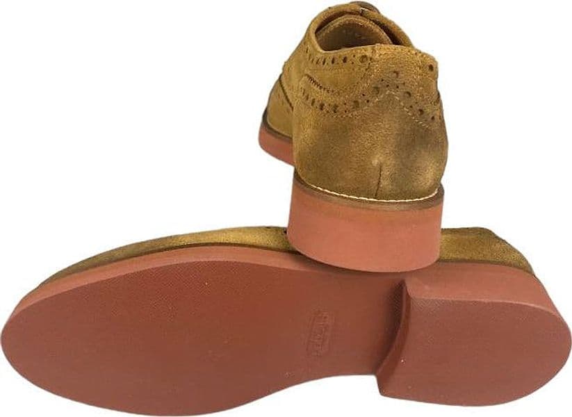 Scarpa uomo Doucal's - Derby Stringate Brogue Scamosciata Colore Cammello in Scarpe stringate basse Couture - Sestu, commercioVirtuoso.it