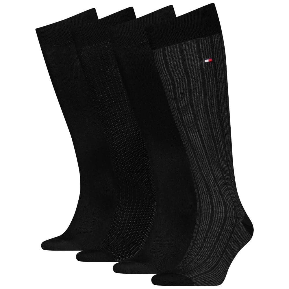Tommy Hilfiger 4 paia di calzini neri al ginocchio 701235378002 - 4