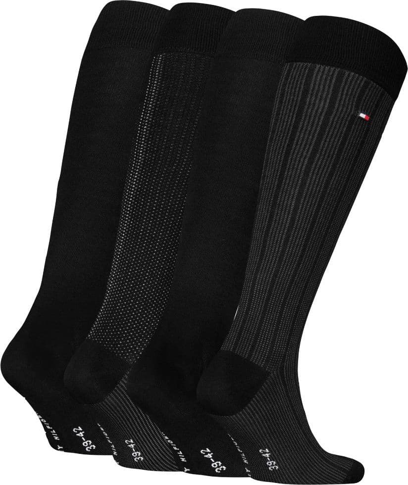 Tommy Hilfiger 4 paia di calzini neri al ginocchio 701235378002 in Calze Prodotti di Classe - Nocera Superiore, commercioVirtuoso.it