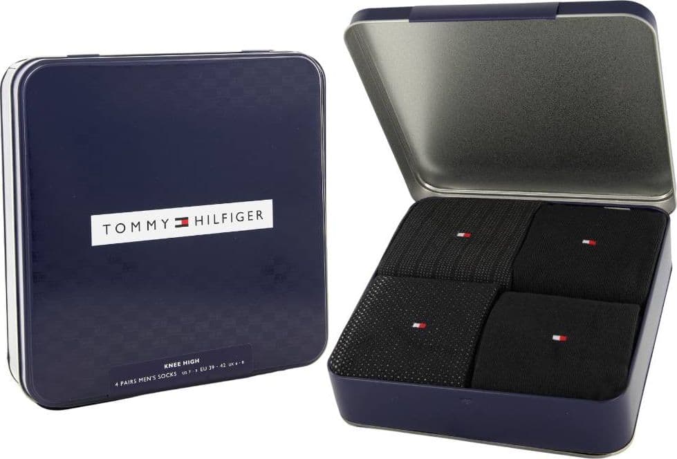 Tommy Hilfiger 4 paia di calzini neri al ginocchio 701235378002 in Calze Prodotti di Classe - Nocera Superiore, commercioVirtuoso.it
