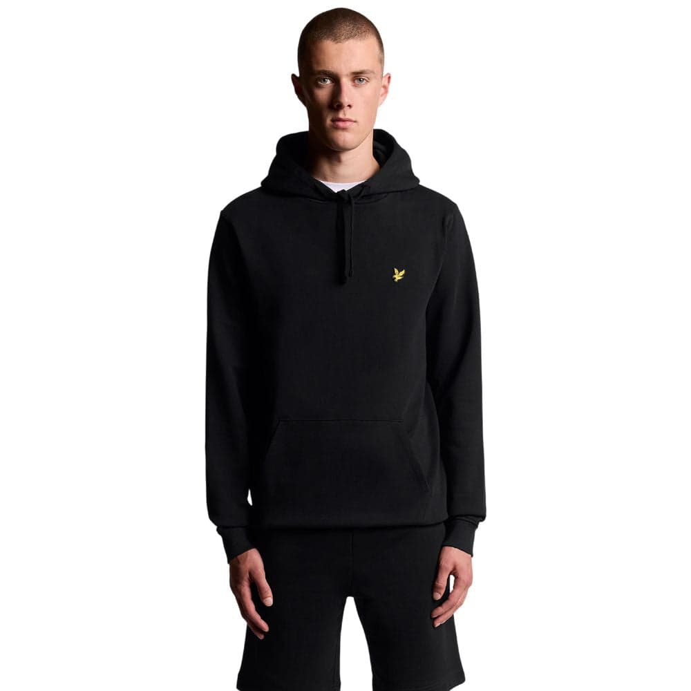 Lyle & Scott felpa nera con cappuccio ML416VOG - 7