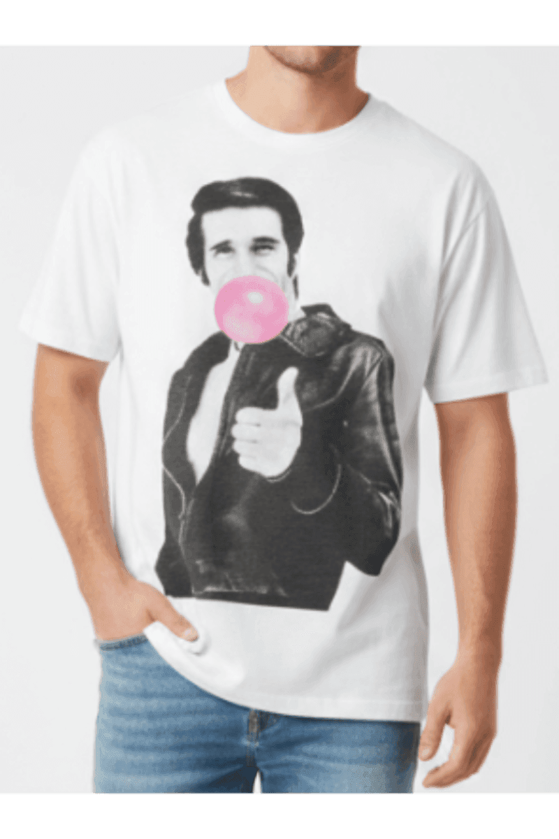T-Shirt Uomo Let's Bubble Happy Days Bianco - Streetwear Vintage Italiano