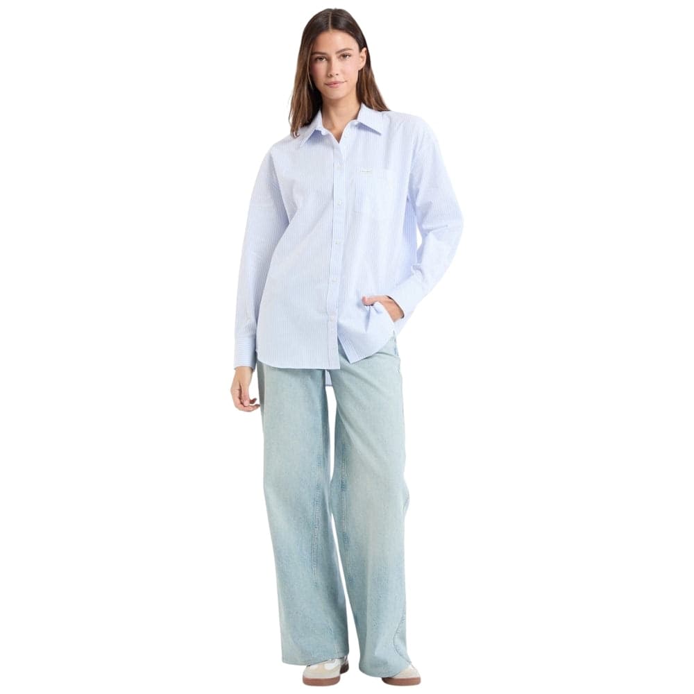 Guess camicia azzurra a righe GJ W5RH94 WGZ11 FB9A in Bluse e camicie Prodotti di Classe - Nocera Superiore, commercioVirtuoso.it