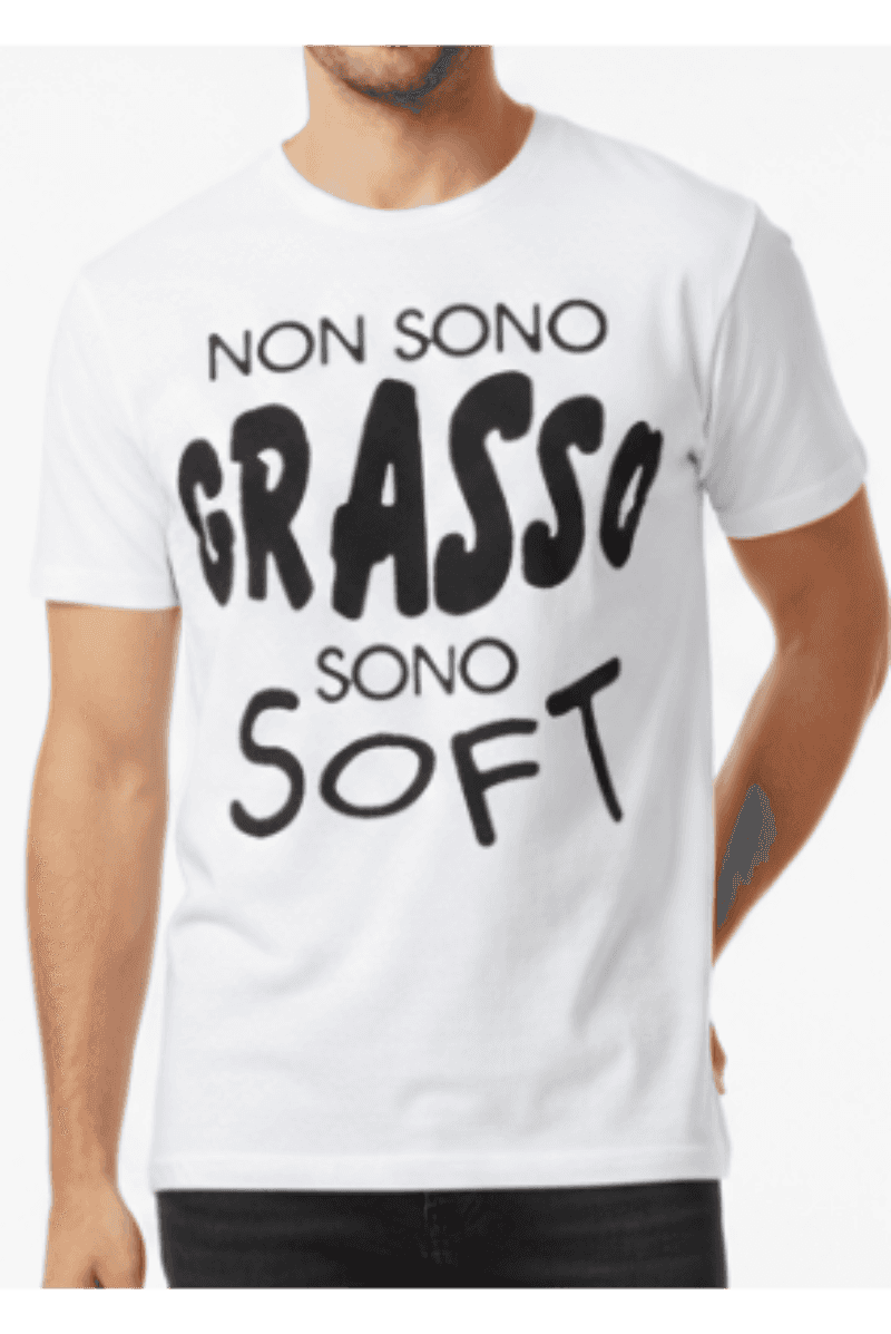 T-Shirt Uomo Let's Bubble Stampa Soft Bianco - Streetwear Italiano Premium