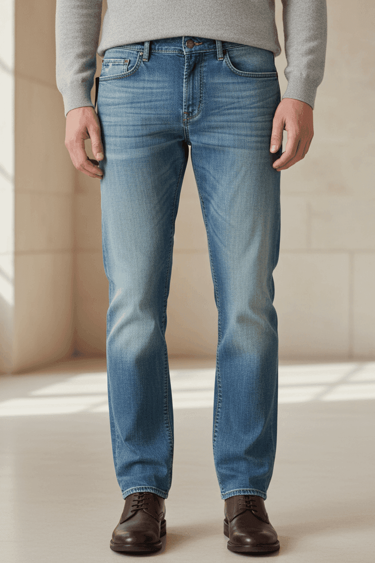Jeans Uomo PT 05 - Summer Denim Swing Slavato - 5 Tasche Stretch Leggero Italiano