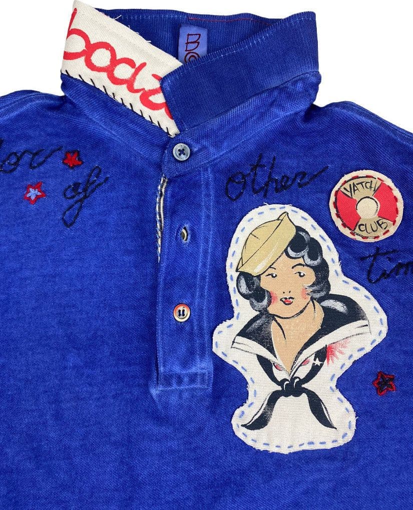 Polo Uomo BoB Company - Fantasia Yacht club - Colore Denim - 4