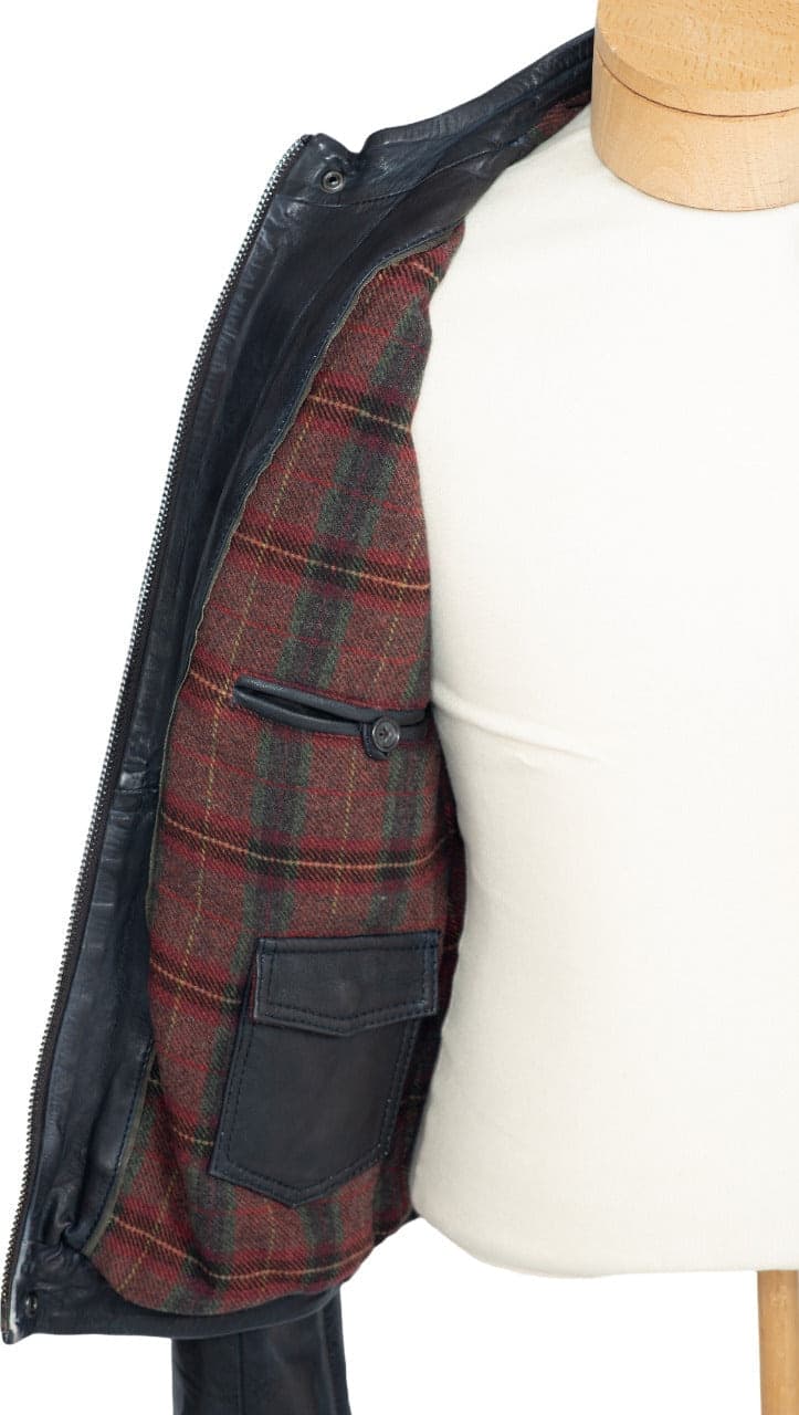 Giubbotto in pelle uomo - The Jack Leathers - pelle nero vintage - Moreno - 3