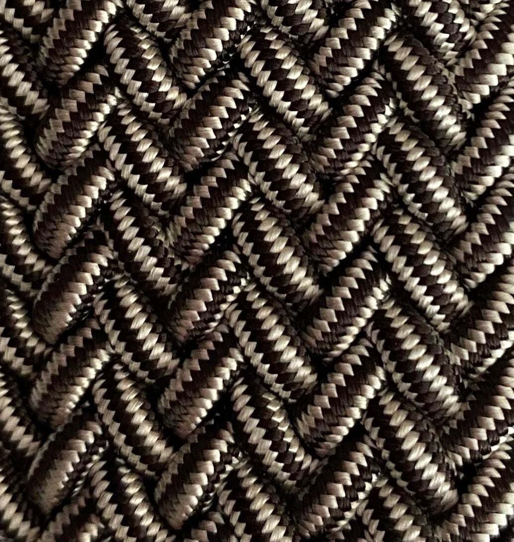 Cintura uomo Bergamotto - Treccia bicolore - Marrone/argento - 4