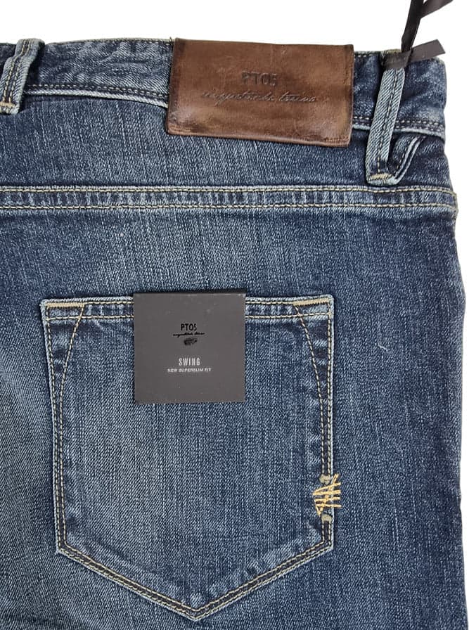 Jeans Uomo PT 05 - Swing Slavato - Denim Stretch - 6