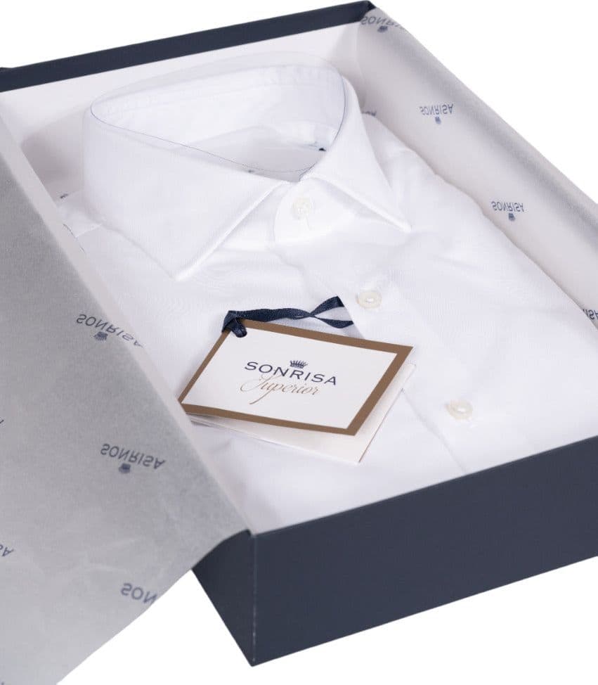 Camicia uomo Sonrisa - Tinta unita - Bianco - 4