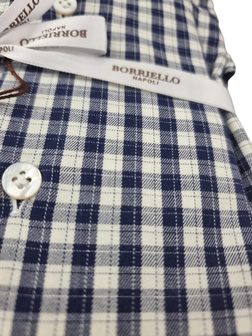 Camicia uomo Borriello -  Collo francese - quadri in Camicie casual Couture - Sestu, commercioVirtuoso.it