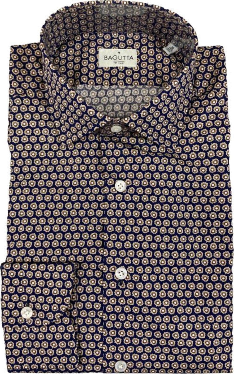 Camicia uomo Bagutta -  Fantasia - Colore verde/marrone in Camicie casual Couture - Sestu, commercioVirtuoso.it
