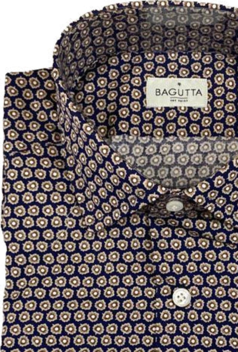 Camicia uomo Bagutta -  Fantasia - Colore verde/marrone - 3