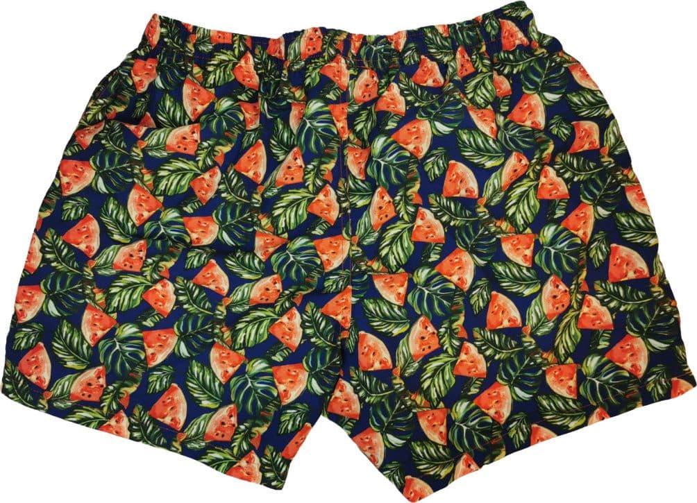 Boxer Mare Uomo Gallo Fantasia Anguria - Blu Verde Rosso Made in Italy - 3