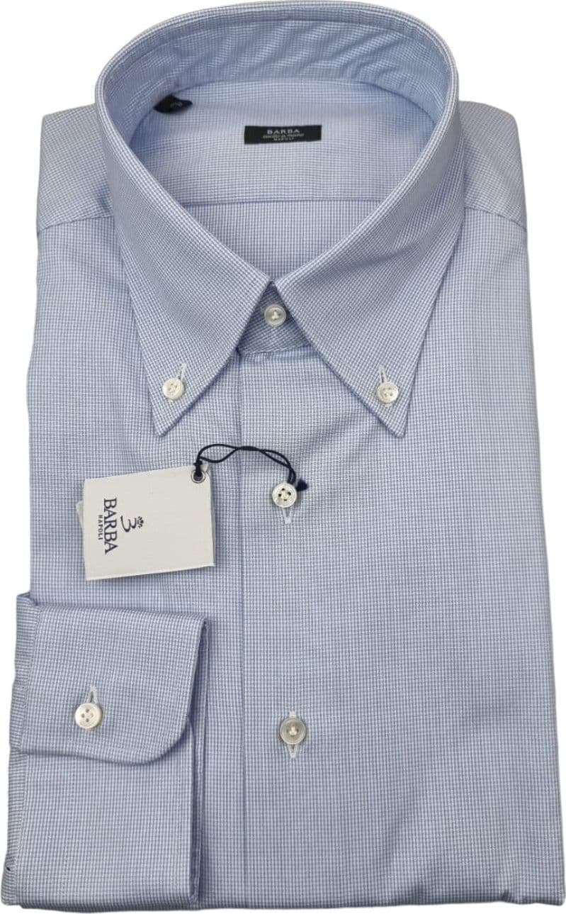 Camicia uomo Barba - Micro Fantasia - Colore celeste in Camicie casual Couture - Sestu, commercioVirtuoso.it