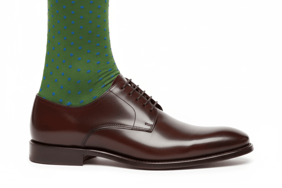 Calze lunghe uomo Gallo - Fantasia pois - verde/arancione/azzurro in Calze Couture - Sestu, commercioVirtuoso.it