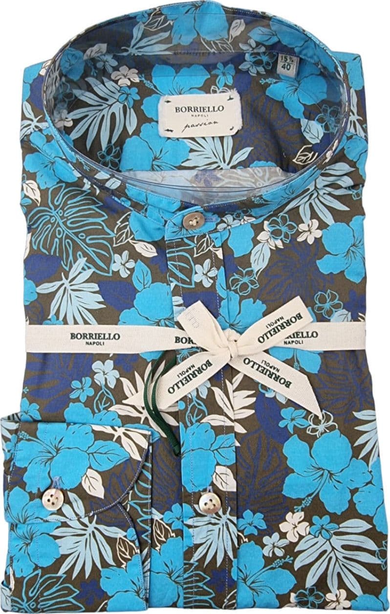 Camicia uomo Borriello - Fiori - Coreana in Camicie casual Couture - Sestu, commercioVirtuoso.it