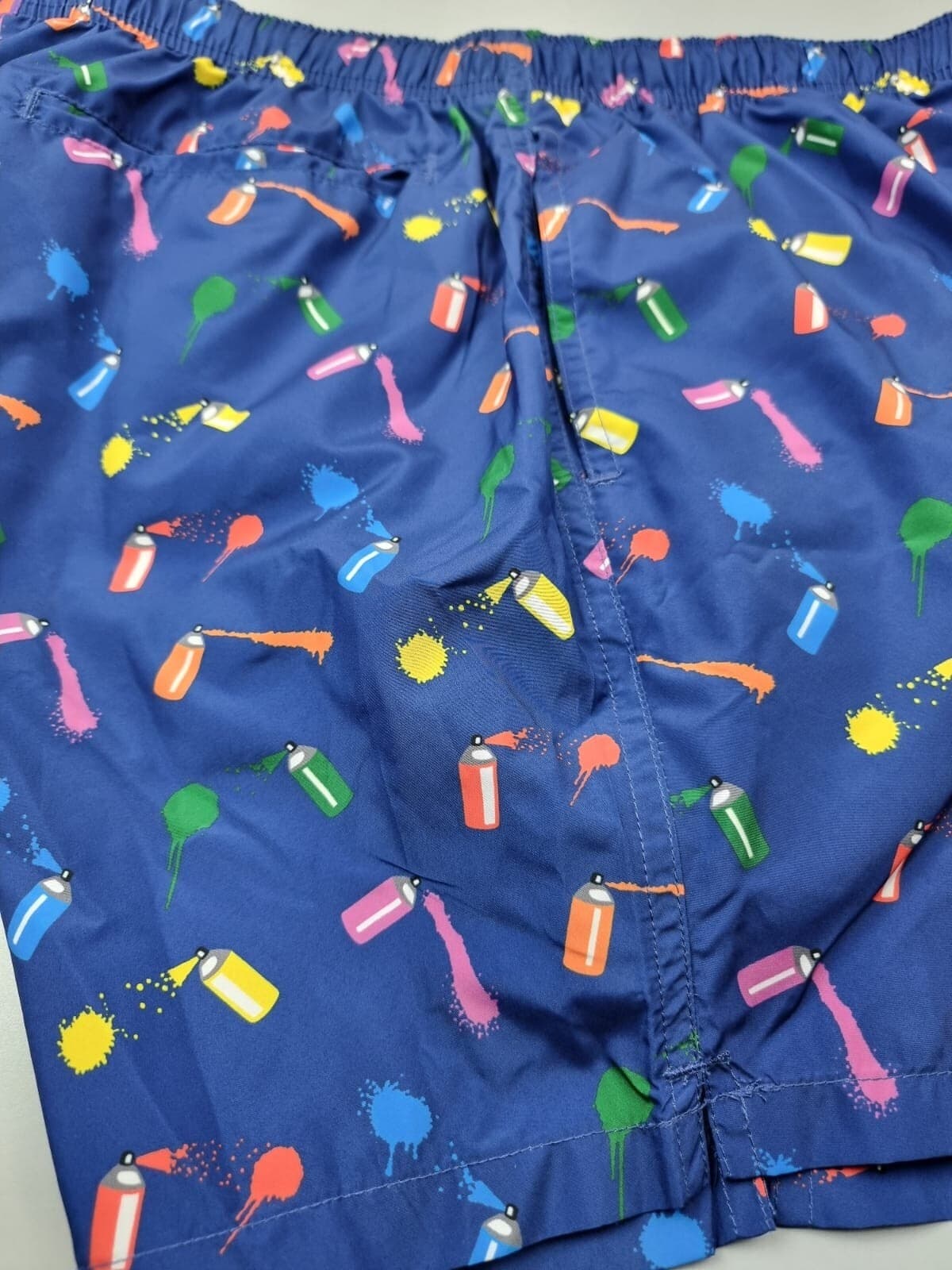 Boxer Mare Uomo Gallo Fantasia Spray Blu - Poliestere Riciclato Made in Italy - 4
