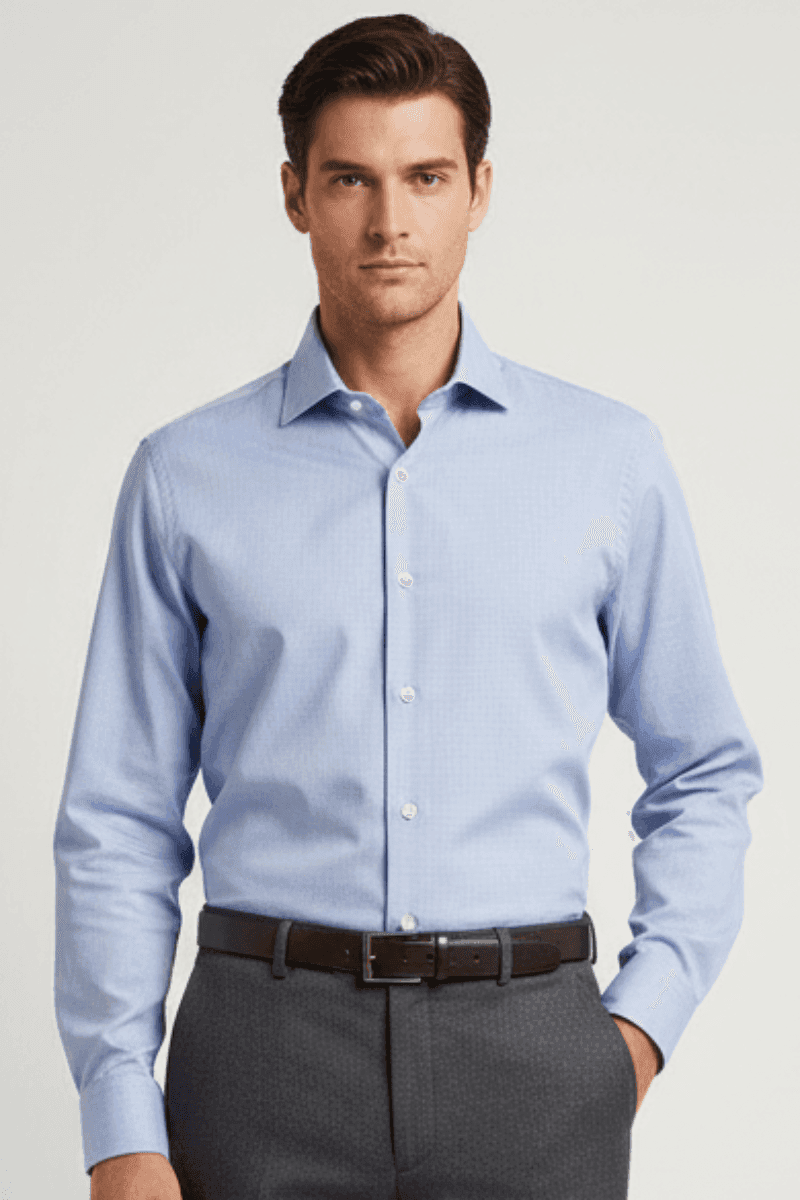 Camicia uomo Bagutta -  Tinta unita - Colore azzurro