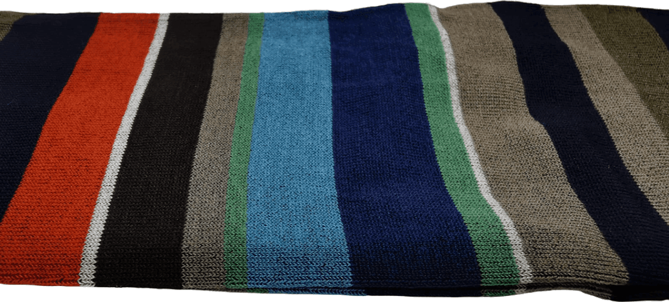 Calze Lunghe Uomo Gallo - Oltremare Strisce Multicolor - Cotone Superleggero - 3