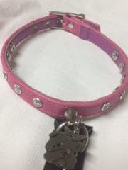 Collarino NERO per cani in Ecopelle e Swarovski Pet Follie - 3