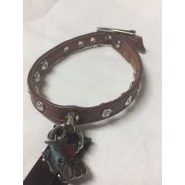 Collarino NERO per cani in Ecopelle e Swarovski Pet Follie - 7