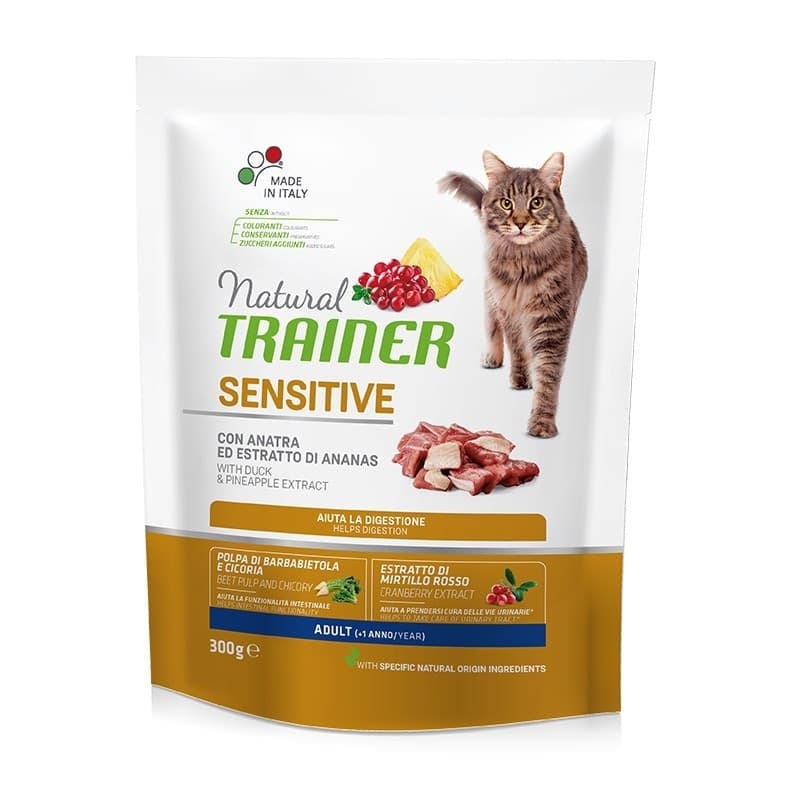 Natural Trainer Sensitive mangime secco Gatti Adult anatra - 2