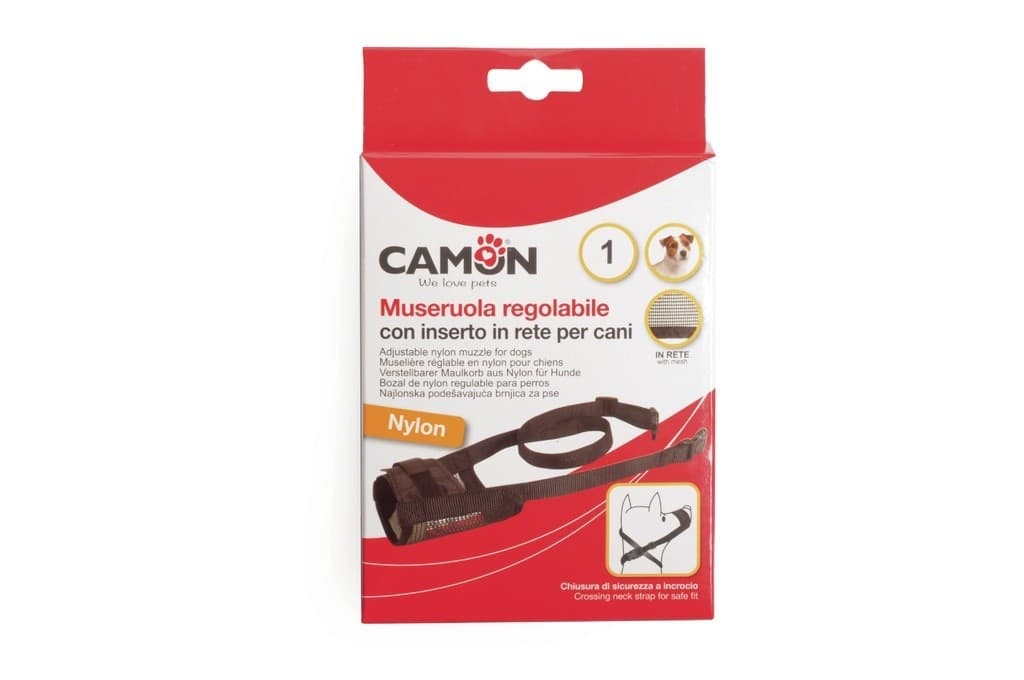 Museruola Regolabile in Nylon con Inserto in Rete per Cani Camon - 2