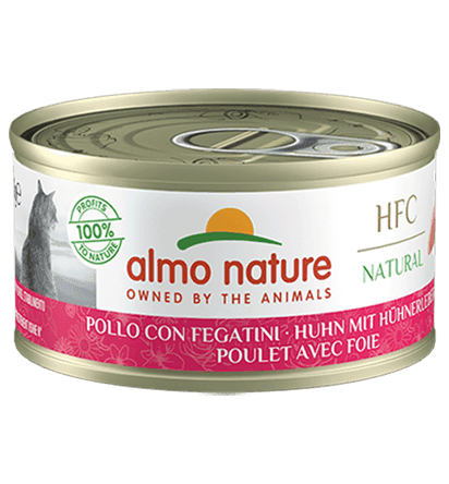 Almo Nature Scatoletta HFC Natural gusto Pollo e Fegatini per Gatti Adulti 70gr - 2