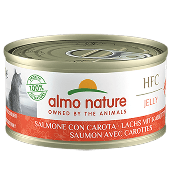 Almo Nature Scatoletta HFC Jelly gusto Salmone e Carota per Gatti Adulti 70gr - 2