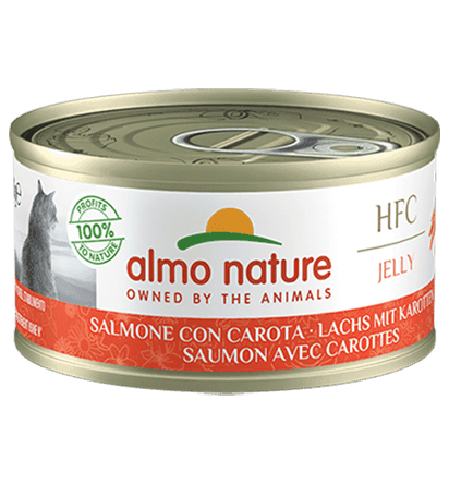 Almo Nature Scatoletta HFC Jelly gusto Salmone e Carota per Gatti Adulti 70gr - 2