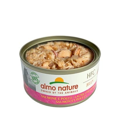 Almo Nature Scatoletta HFC Jelly gusto Salmone e Pollo per Gatti Adulti 70gr - 2