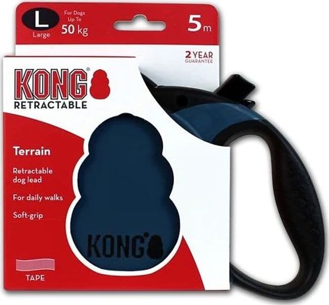 Kong Terrain Guinzaglio Allungabile Blu