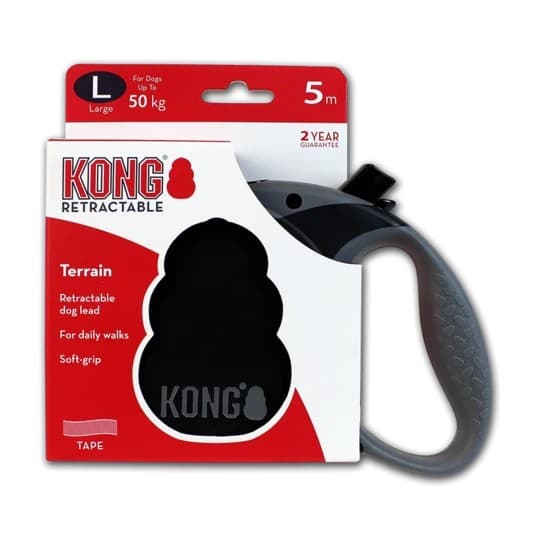 Kong Terrain Guinzaglio Allungabile Nero - 5