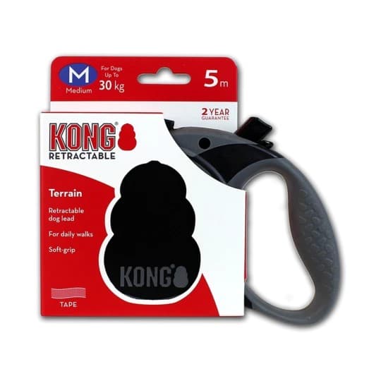 Kong Terrain Guinzaglio Allungabile Nero - 4