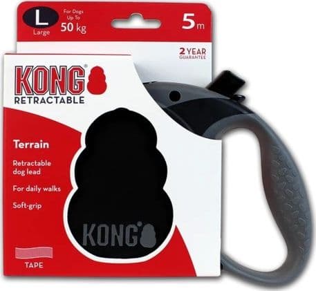 Kong Terrain Guinzaglio Allungabile Nero - 3