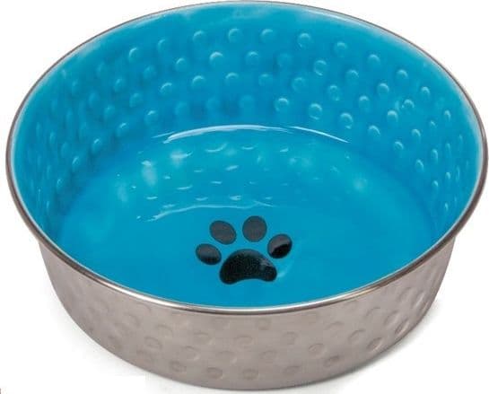 Ciotola Acciaio per cani Imac con bordo in Gomma e Finitura in Ceramica - 4