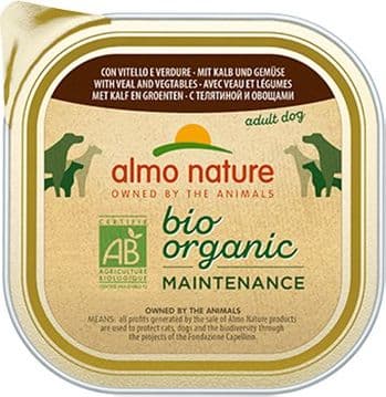 Almo Nature Bio Organic Maintenance Vaschetta gusto Vitello e Verdure per Cani Adulti in Secco 101 Market - Poggibonsi, commercioVirtuoso.it