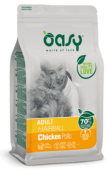 Oasy Lifestage Adult Hairball Pollo per Gatti - 2