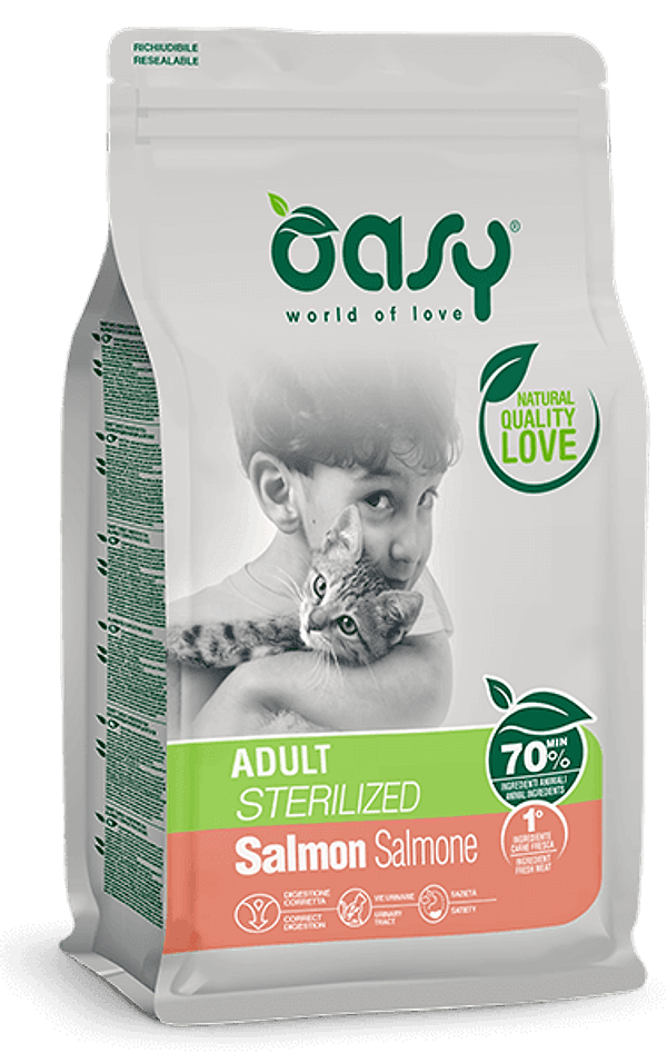 Oasy Lifestage Adult Sterilized Salmone per Gatti - 2