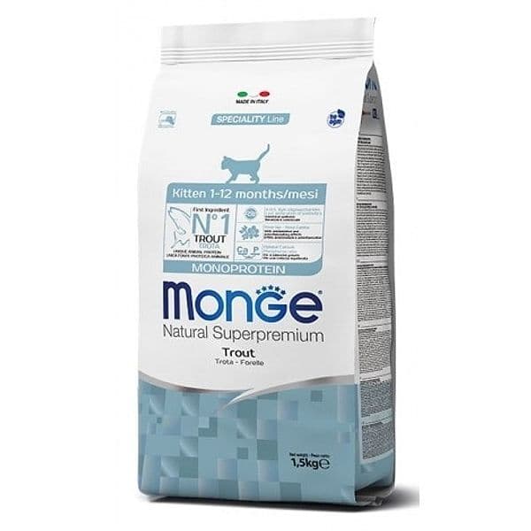 Monge Speciality Line Monoprotein secco Gatti Kitten trota - 2